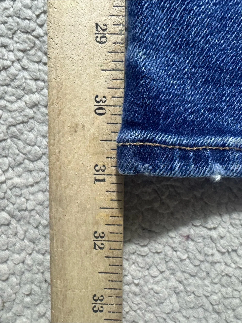 Madewell Jeans Mens 30 Straight Blue Denim Mid Rise Cotton Blend Meas 29x31